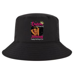 Afro Diva A Queen Was Born In January Happy Birthday To Me Cool Comfort Performance Bucket Hat