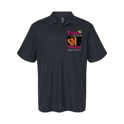 Afro Diva A Queen Was Born In January Happy Birthday To Me Softstyle Adult Sport Polo