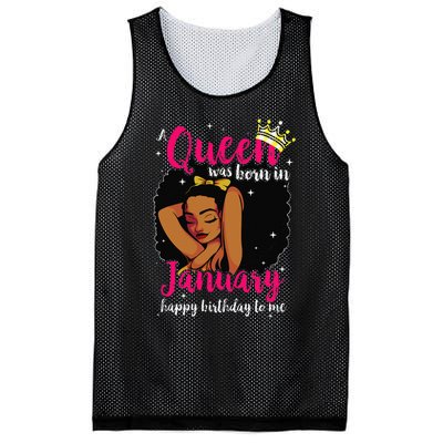 Afro Diva A Queen Was Born In January Happy Birthday To Me Mesh Reversible Basketball Jersey Tank