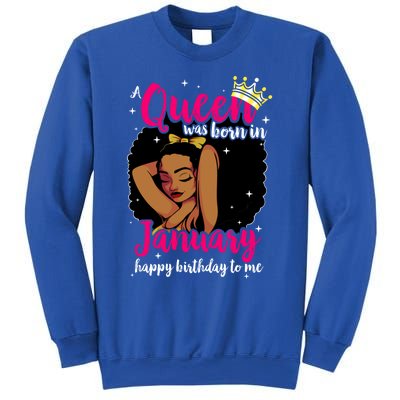 Afro Diva A Queen Was Born In January Happy Birthday To Me Gift Sweatshirt