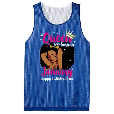 Afro Diva A Queen Was Born In January Happy Birthday To Me Gift Mesh Reversible Basketball Jersey Tank