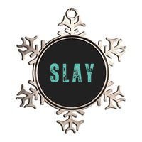 Another Day Another Slay Groovy Inspired Positive Vibes Metallic Star Ornament