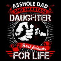 Asshole Dad And Smartass Daughter Best Friend For Life Short Acrylic Beanie
