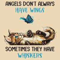Angels Don't Always Have Wings Sometimes They Have Whiskers Drawstring Bag