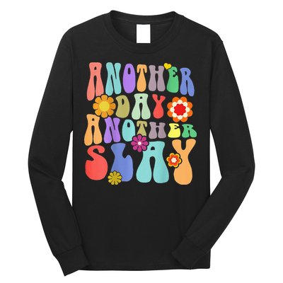 Another Day Another Slay Groovy Inspired Positive Vibes Long Sleeve Shirt