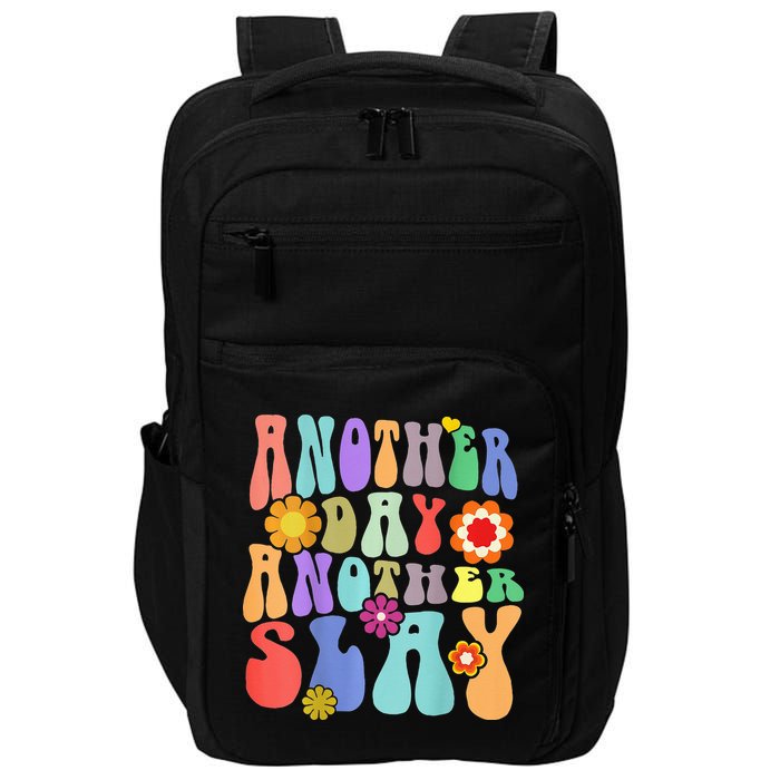 Another Day Another Slay Groovy Inspired Positive Vibes Impact Tech Backpack