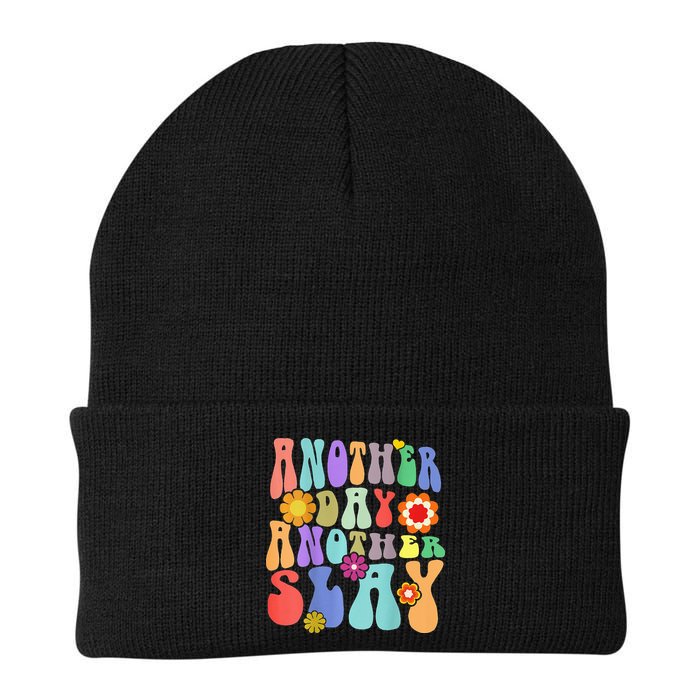 Another Day Another Slay Groovy Inspired Positive Vibes Beanie
