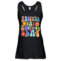 Another Day Another Slay Groovy Inspired Positive Vibes Ladies Essential Flowy Tank