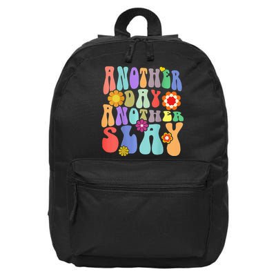 Another Day Another Slay Groovy Inspired Positive Vibes 16 in Basic Backpack