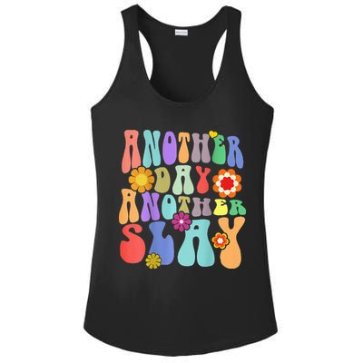 Another Day Another Slay Groovy Inspired Positive Vibes Ladies PosiCharge Competitor Racerback Tank
