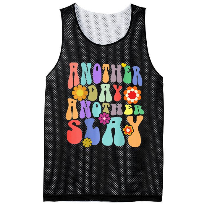 Another Day Another Slay Groovy Inspired Positive Vibes Mesh Reversible Basketball Jersey Tank