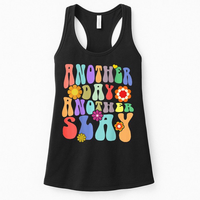 Another Day Another Slay Groovy Inspired Positive Vibes Womens Tank Top