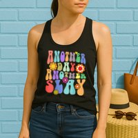 Another Day Another Slay Groovy Inspired Positive Vibes Womens Tank Top