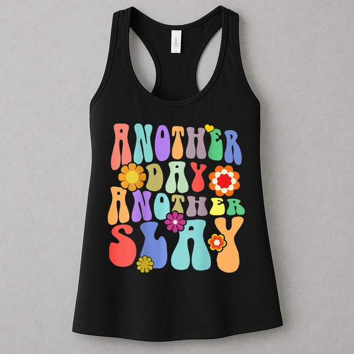 Another Day Another Slay Groovy Inspired Positive Vibes Womens Tank Top