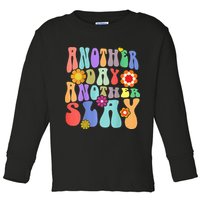 Another Day Another Slay Groovy Inspired Positive Vibes Toddler Long Sleeve Shirt