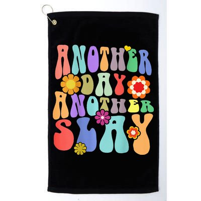 Another Day Another Slay Groovy Inspired Positive Vibes Golf Towel