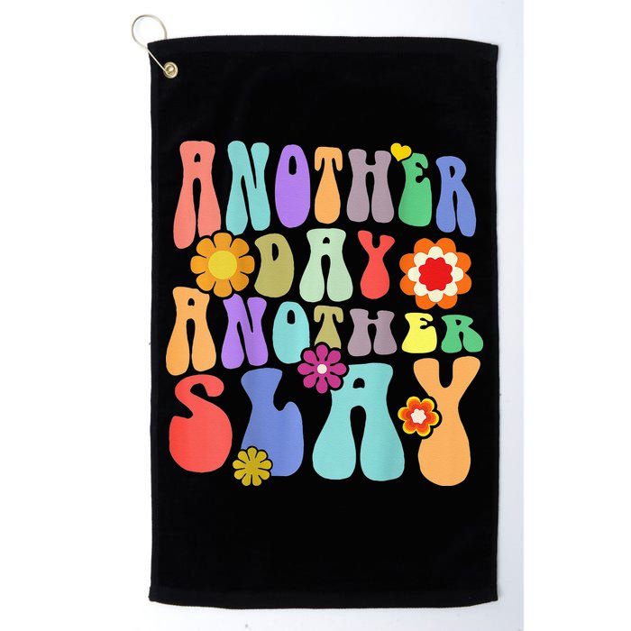 Another Day Another Slay Groovy Inspired Positive Vibes Golf Towel