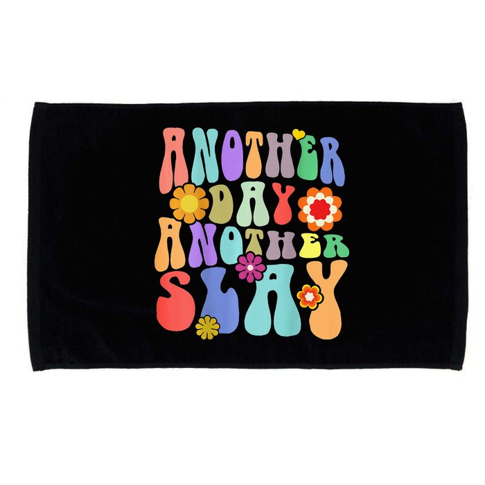 Another Day Another Slay Groovy Inspired Positive Vibes Microfiber Hand Towel