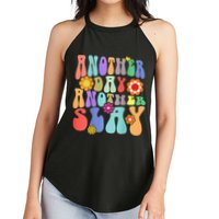 Another Day Another Slay Groovy Inspired Positive Vibes Women's Perfect Tri Rocker Tank