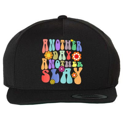 Another Day Another Slay Groovy Inspired Positive Vibes Wool Snapback Cap