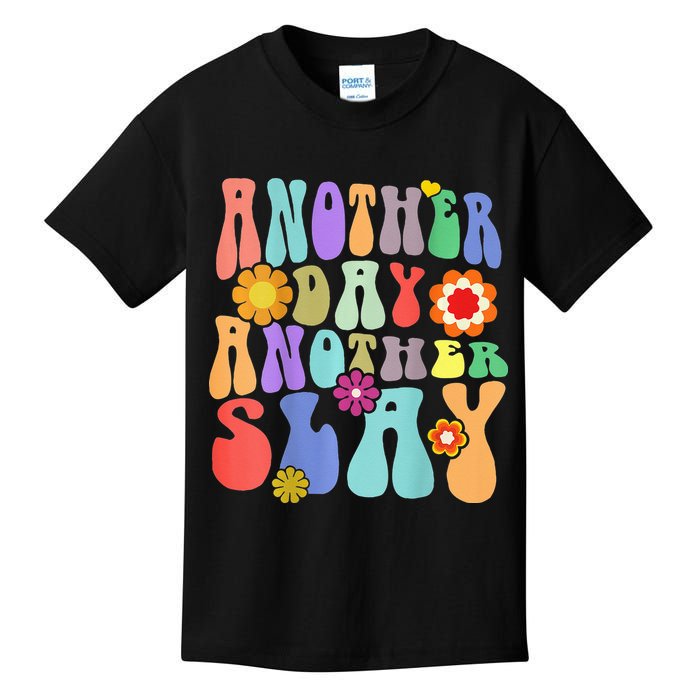 Another Day Another Slay Groovy Inspired Positive Vibes Kids T-Shirt