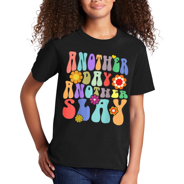 Another Day Another Slay Groovy Inspired Positive Vibes Kids T-Shirt
