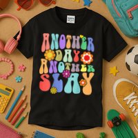 Another Day Another Slay Groovy Inspired Positive Vibes Kids T-Shirt