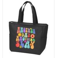 Another Day Another Slay Groovy Inspired Positive Vibes Zip Tote Bag