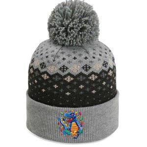 Autism Dinosaur And Puzzle Pieces The Baniff Cuffed Pom Beanie