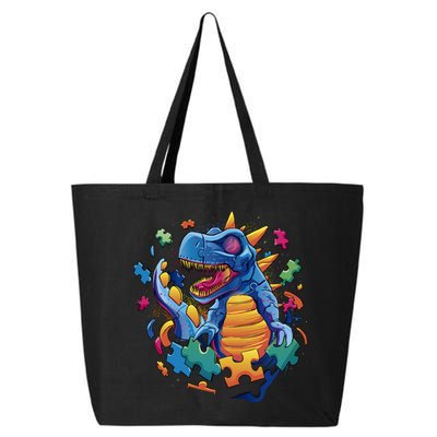 Autism Dinosaur And Puzzle Pieces 25L Jumbo Tote