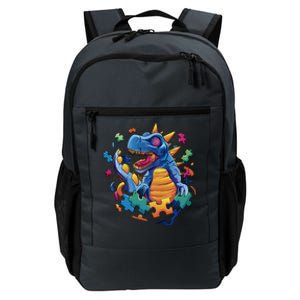 Autism Dinosaur And Puzzle Pieces Daily Commute Backpack