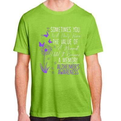 AlzheimerS Disease Awareness Dementia I Wear Purple Adult ChromaSoft Performance T-Shirt