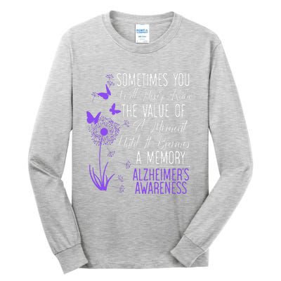 AlzheimerS Disease Awareness Dementia I Wear Purple Tall Long Sleeve T-Shirt