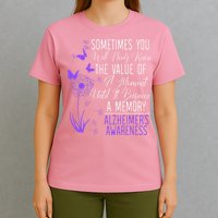 AlzheimerS Disease Awareness Dementia I Wear Purple T-Shirt