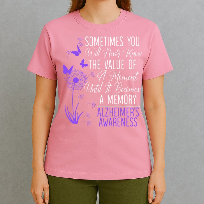 AlzheimerS Disease Awareness Dementia I Wear Purple T-Shirt