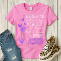 AlzheimerS Disease Awareness Dementia I Wear Purple Womens T-Shirt