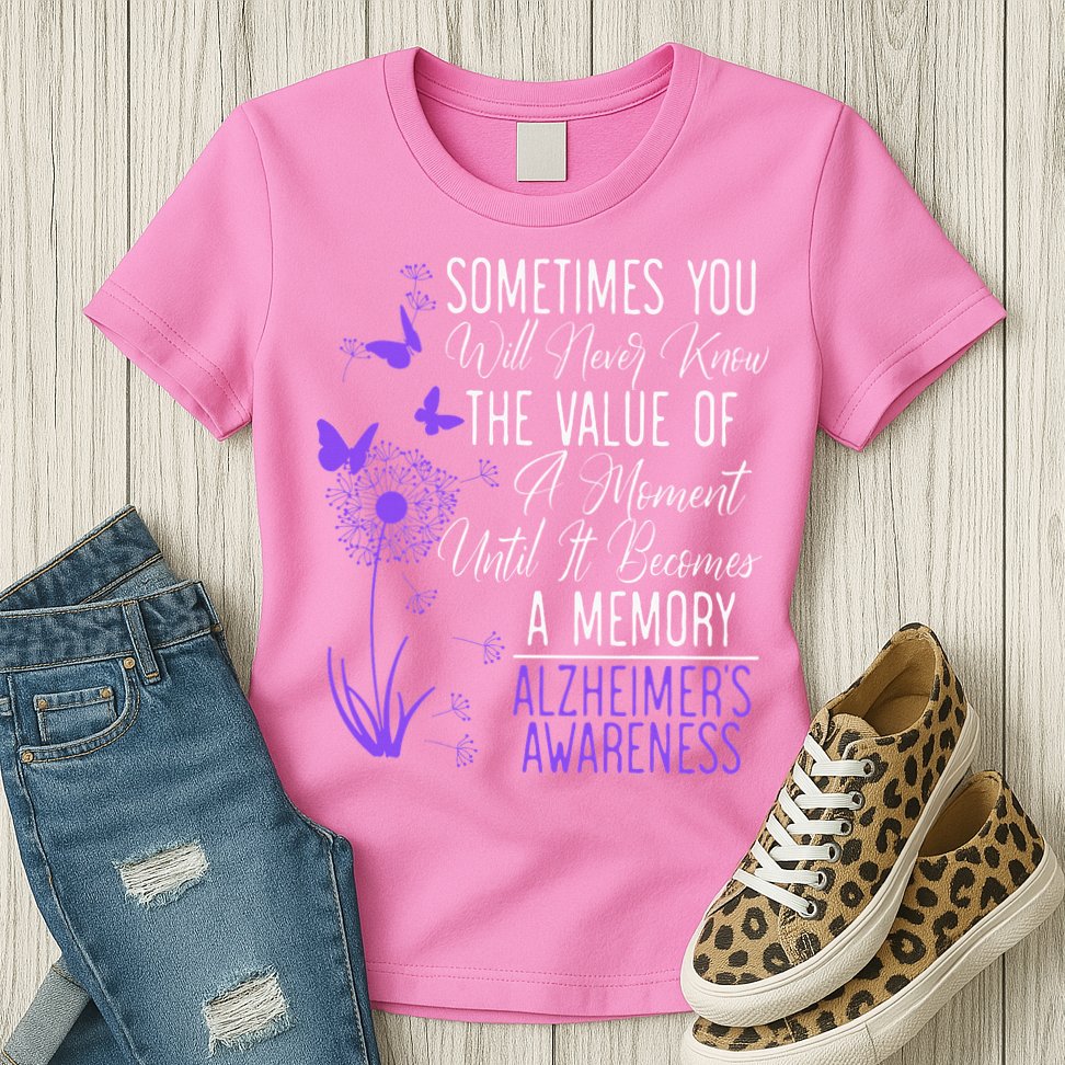 AlzheimerS Disease Awareness Dementia I Wear Purple Womens T-Shirt