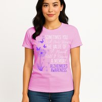 AlzheimerS Disease Awareness Dementia I Wear Purple Womens T-Shirt
