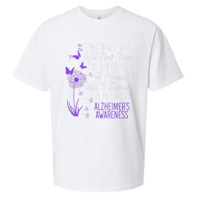 AlzheimerS Disease Awareness Dementia I Wear Purple Sueded Cloud Jersey T-Shirt