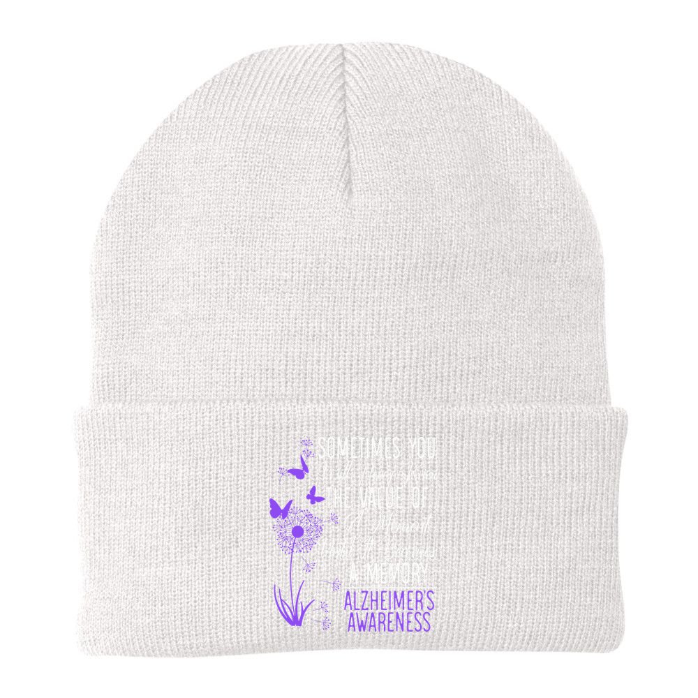 AlzheimerS Disease Awareness Dementia I Wear Purple Beanie