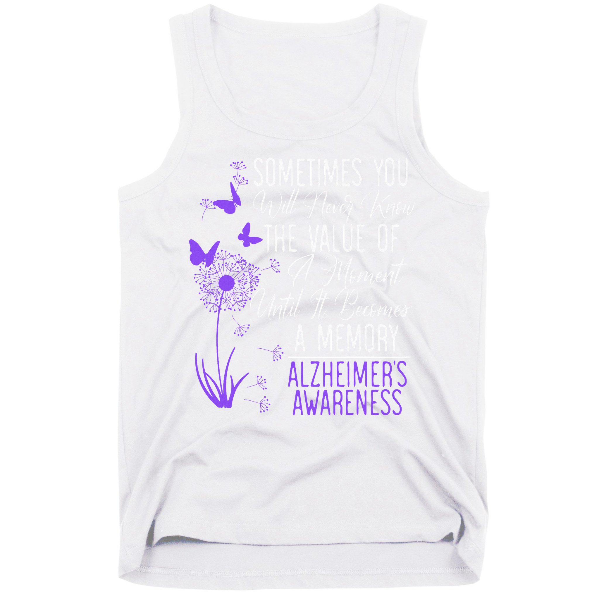 AlzheimerS Disease Awareness Dementia I Wear Purple Tank Top