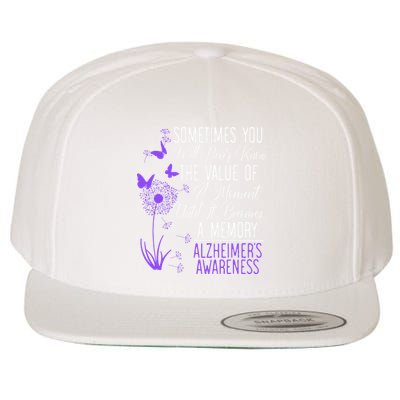 AlzheimerS Disease Awareness Dementia I Wear Purple Wool Snapback Cap