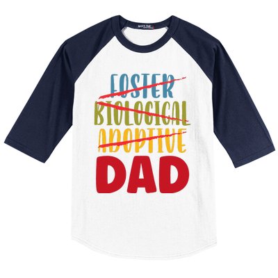 Adoptive Dad Adoption Announcement Foster Father Gotcha Day Gift Baseball Sleeve Shirt