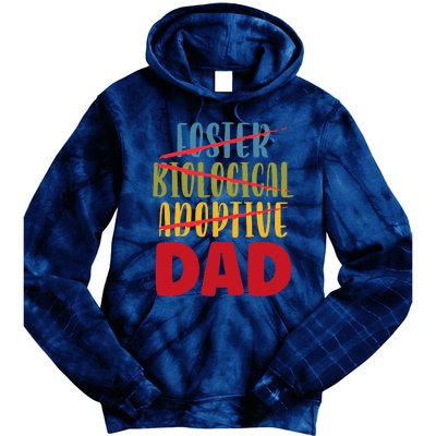 Adoptive Dad Adoption Announcement Foster Father Gotcha Day Gift Tie Dye Hoodie