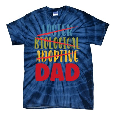 Adoptive Dad Adoption Announcement Foster Father Gotcha Day Gift Tie-Dye T-Shirt