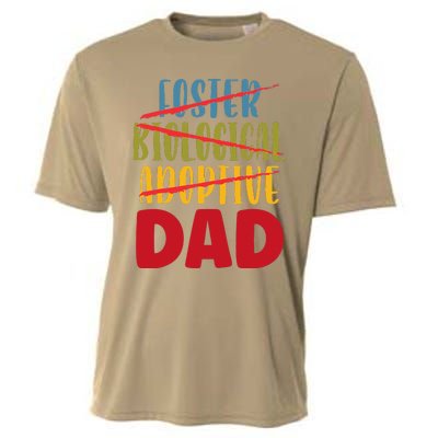 Adoptive Dad Adoption Announcement Foster Father Gotcha Day Gift Cooling Performance Crew T-Shirt