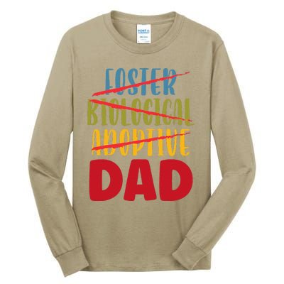 Adoptive Dad Adoption Announcement Foster Father Gotcha Day Gift Tall Long Sleeve T-Shirt