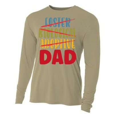 Adoptive Dad Adoption Announcement Foster Father Gotcha Day Gift Cooling Performance Long Sleeve Crew