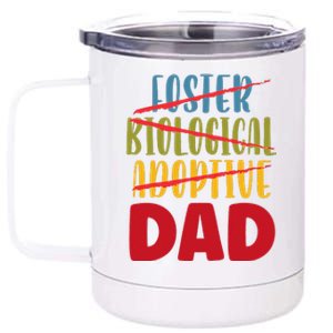 Adoptive Dad Adoption Announcement Foster Father Gotcha Day Gift 12 oz Stainless Steel Tumbler Cup