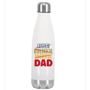 Adoptive Dad Adoption Announcement Foster Father Gotcha Day Gift Stainless Steel Insulated Water Bottle